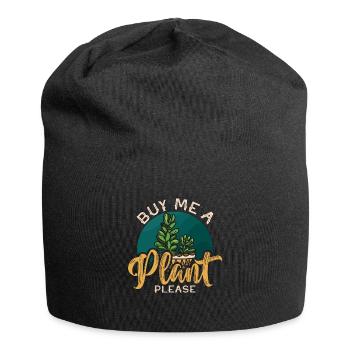 Houseplants Buy Me A Plant Please Loves Gardening - Jersey Beanie - black - Front