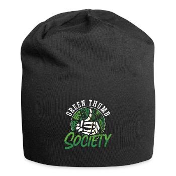 Houseplants Green Thumb Society Gardener Botanical - Jersey-Beanie - Schwarz - Vorne