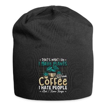 Houseplants That's What I Do I Have Plants Florist - Jersey Beanie - black - Front