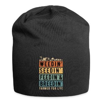 Harvester Weedin' Seedin' Feedin' Harvester Driver - Jersey Beanie - black - Front