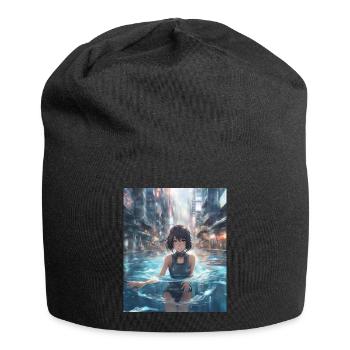 Swimming Japan City - Jersey Beanie - black - Front