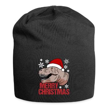 T-Rex Christmas Happiness Primeval Festive Fun - Jersey Beanie - black - Front