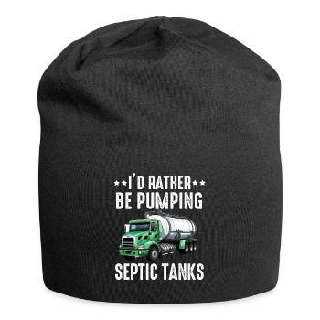 Installateur de système d’égout de pompe de pompe de fosse septique - Bonnet en jersey - noir - Devant