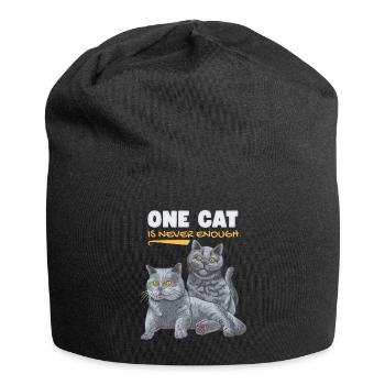 Lustige Katze, Britisch Kurzhaar, Katzen Spruch - Jersey-Beanie - Schwarz - Vorne