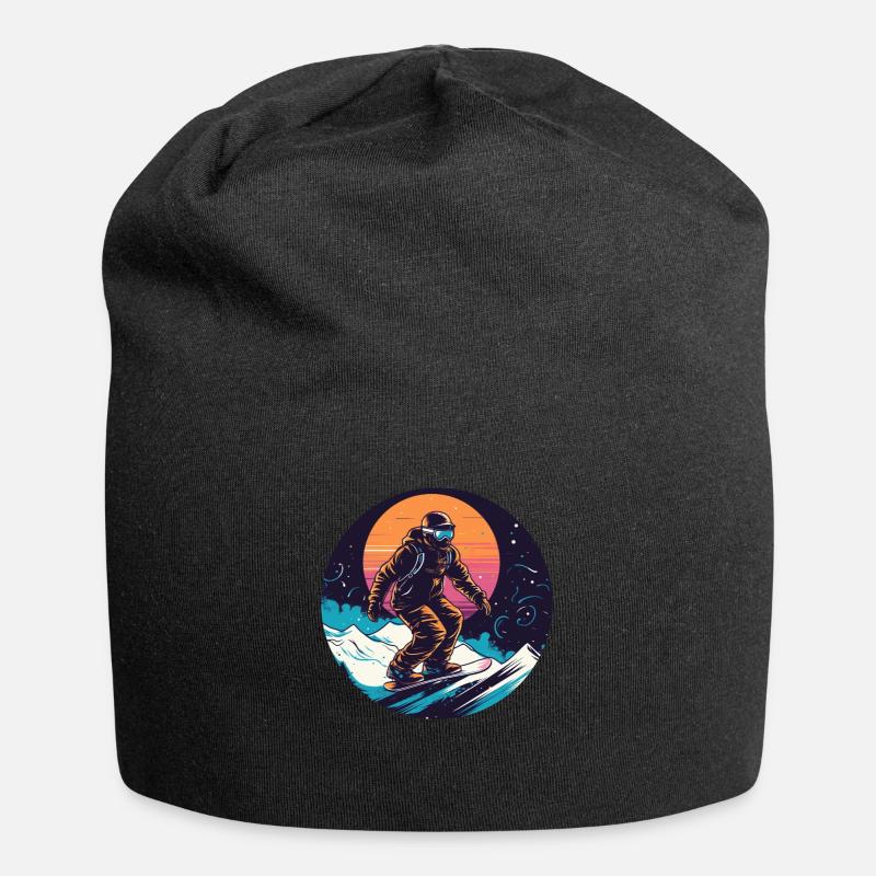 Snowboard ou ski puis après-ski - Bonnet en jersey - noir