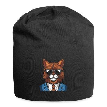 Katze Anzug - Jersey-Beanie - Schwarz - Vorne
