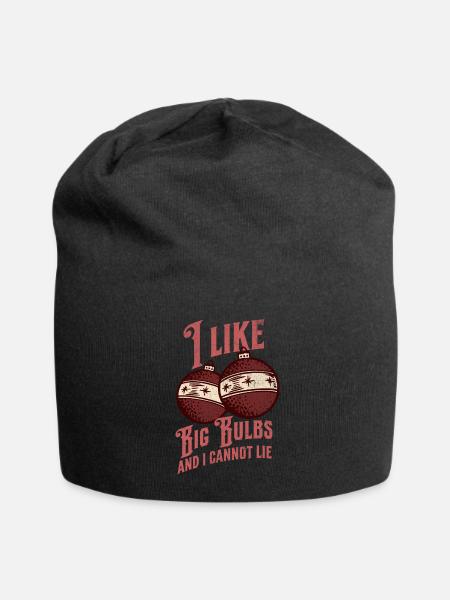 I like Big Bulbs and I cannot lie - Weihnachten - Jersey-Beanie - Schwarz