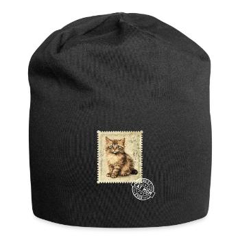Chat Maman Chat Chat Timbre Chat Mamans - Bonnet en jersey - noir - Devant