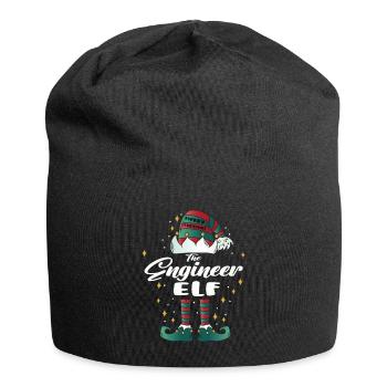 engineer Elf funny Family Christmas Christmas - Jersey Beanie - black - Front