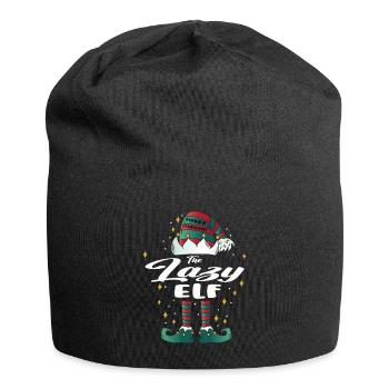 lazy Elf funny Family Christmas Weihnachten - Jersey-Beanie - Schwarz - Vorne
