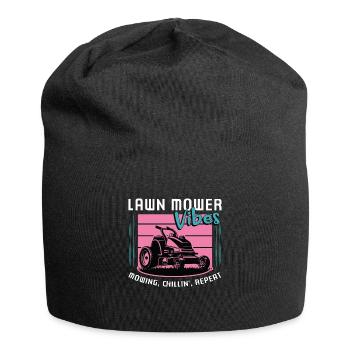 Mower Lawn Mower Vibes Mowing Chillin' Lawn Mowing - Jersey Beanie - black - Front