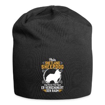Shetland Sheepdog ist nicht faul Sheltie - Jersey-Beanie - Schwarz - Vorne