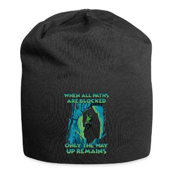Toprope Klettern Bergsport für Toprope Kletterer - Jersey-Beanie - Schwarz - Vorne