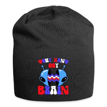 Alien, UFO, UAP, Space, Space Flying Object - Jersey Beanie - black - Front