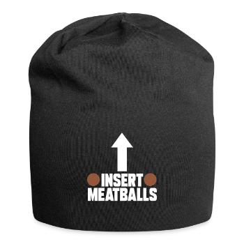 Fleischbällchen Italien Italienisches Essen - Jersey-Beanie - Schwarz - Vorne