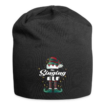singing Elf funny Family Christmas Weihnachten - Jersey-Beanie - Schwarz - Vorne