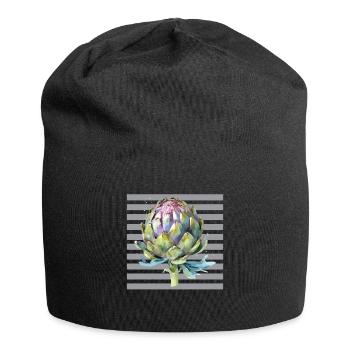 Retro Art Artichokes - Jersey Beanie - black - Front