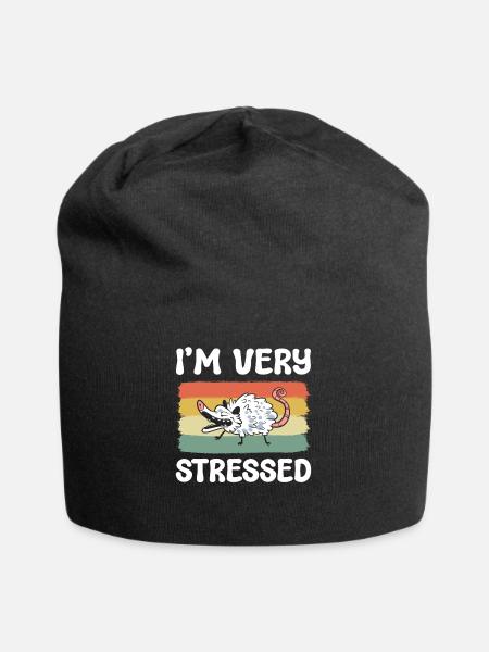 Lustiges Opossum Wildlife Rehabilitator - Jersey-Beanie - Schwarz