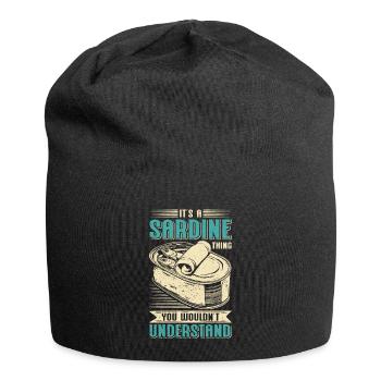 Sardine Atlantic European Sardines Gift - Jersey Beanie - black - Front