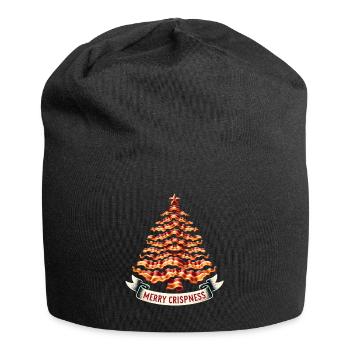 Merry Crispness Christmas Tree Bacon - Jersey Beanie - black - Front