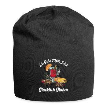 Glühwein Ich Geh mich Glücklich Glühen Weihnachten - Jersey-Beanie - Schwarz - Vorne