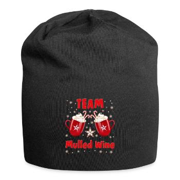 Weihnachtsmarkt TEAM Glühwein Weihnachten - Jersey-Beanie - Schwarz - Vorne