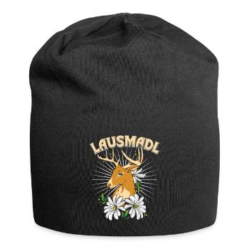 Lausmadl Bayerisches Trachten Shirt Frauen - Jersey-Beanie - Schwarz - Vorne