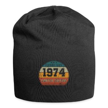 Geburtstag - Limited Edition Februar 1974 - Jersey-Beanie - Schwarz - Vorne