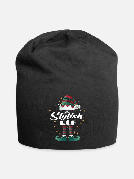 stylish Elf funny Family Christmas Weihnachten - Jersey-Beanie - Schwarz