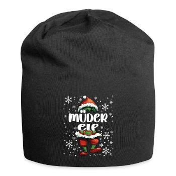 Tenue de Noël Elfe fatigué - Bonnet en jersey - noir - Devant