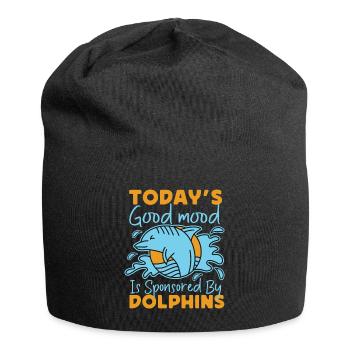 Dolphin Today's Good Mood Is - Jersey-Beanie - Schwarz - Vorne