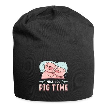 L’élevage de porcs vous manque cochon temps fermier animaux de ferme - Bonnet en jersey - noir - Devant