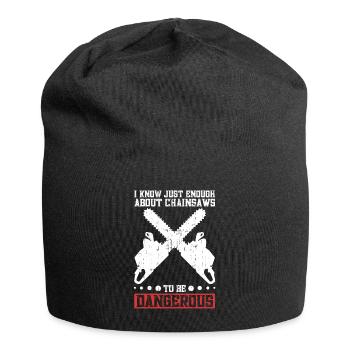 Lumberjack Work Boots Lumberjack Wood Tree Care - Jersey Beanie - black - Front