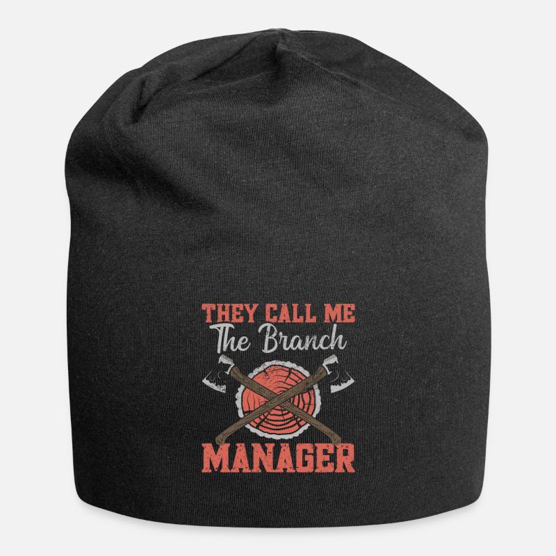 Lumberjack Work Boots Lumberjack Equipment Tree - Jersey Beanie - black