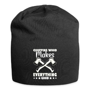 Arborist Tools Lumberjack Equipment Wooden Barrels - Jersey Beanie - black - Front