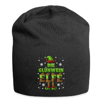 Glühwein Elfe Wichtel Weihnachtsmarkt - Jersey-Beanie - Schwarz - Vorne