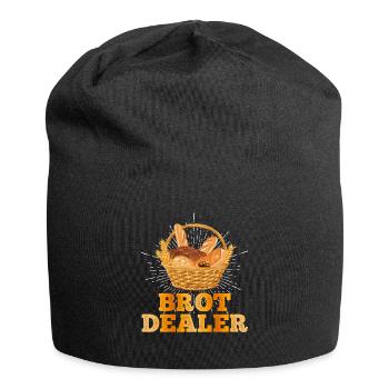 Brot Dealer Backliebhaber Brotteig Backen - Jersey-Beanie - Schwarz - Vorne