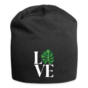 Monstera Deliciosa Albo Plante d’intérieur botanique - Bonnet en jersey - noir - Devant