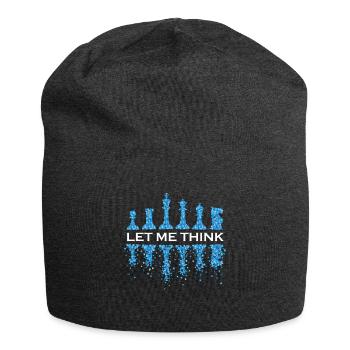 Schach Schachtunier Schachmeister Schachfiguren - Jersey-Beanie - Anthrazit - Vorne