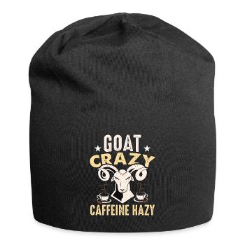 Élevage de moutons et de chèvres Élevage de chèvres Crazy Caffeine Farming - Bonnet en jersey - noir - Devant