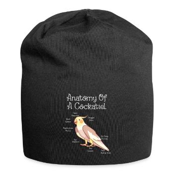 Anatomie d’un ornithologue ornithologue nerd calopsitte - Bonnet en jersey - noir - Devant