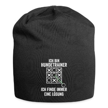 Hundetraining Hund Hundeschule Hundetrainer - Jersey-Beanie - Schwarz - Vorne