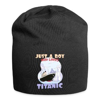 Titanic Ship Boys, die die RMS Titanic einfach lieben - Jersey-Beanie - Schwarz - Vorne
