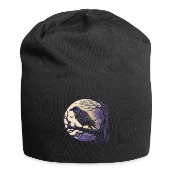 Les corbeaux d'Odin Hugin et Munin Les yeux - Bonnet en jersey - noir - Devant