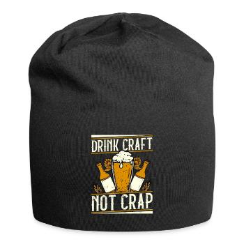 Drink Craft Not Crap Beer Brewer Homebrew - Jersey Beanie - black - Front