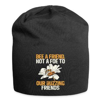 Bee Gifts - Jersey-Beanie - Schwarz - Vorne