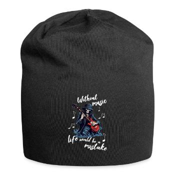Gitarristen E-Gitarren lustige Sprüche - Jersey-Beanie - Schwarz - Vorne