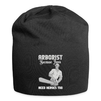 Logger Essentials Wood Chopping Lumberjack Tree Care - Jersey Beanie - black - Front