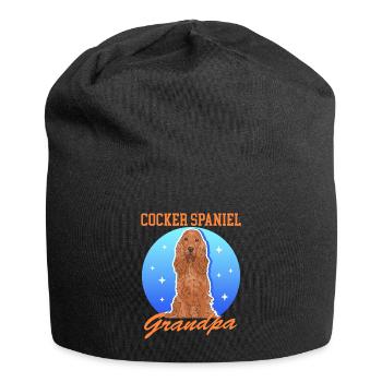 Cocker Spaniel Grandpa Dog Cocker Spaniel Gift - Jersey Beanie - black - Front