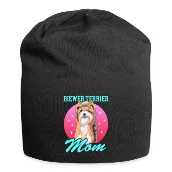 Biewer Terrier Mom Dog Owner Gift - Jersey Beanie - black - Front